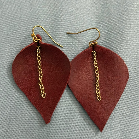 Leather Teardrop Earrings Bundle Christmas Holiday Winter Fall - Picture 3 of 9